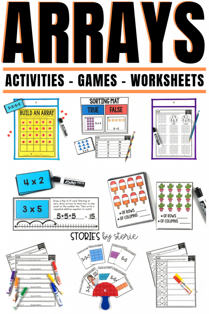 If you're teaching second grade, chances are you are building a foundation for multiplication by teaching students to build arrays, use repeated addition, and make equal groups. If you are in a Common Core state like I am, second graders work with arrays up to 5x5 in size. Here are some hands-on activities, games, and worksheets to help your students work with arrays and repeated addition.