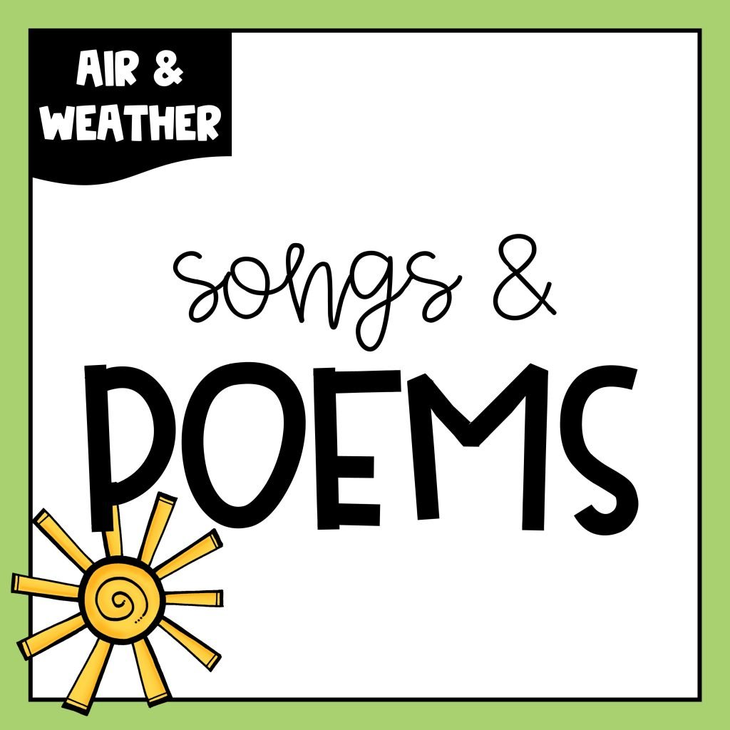 If you are learning about air and weather, your students will enjoy these songs and poems. These free songs and poems can be used with your whole class, in small groups, or to help students build fluency.