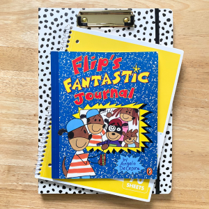 Flip's Fantastic Journal by Angelo DeCesare is a great book to model journal writing for kids.
