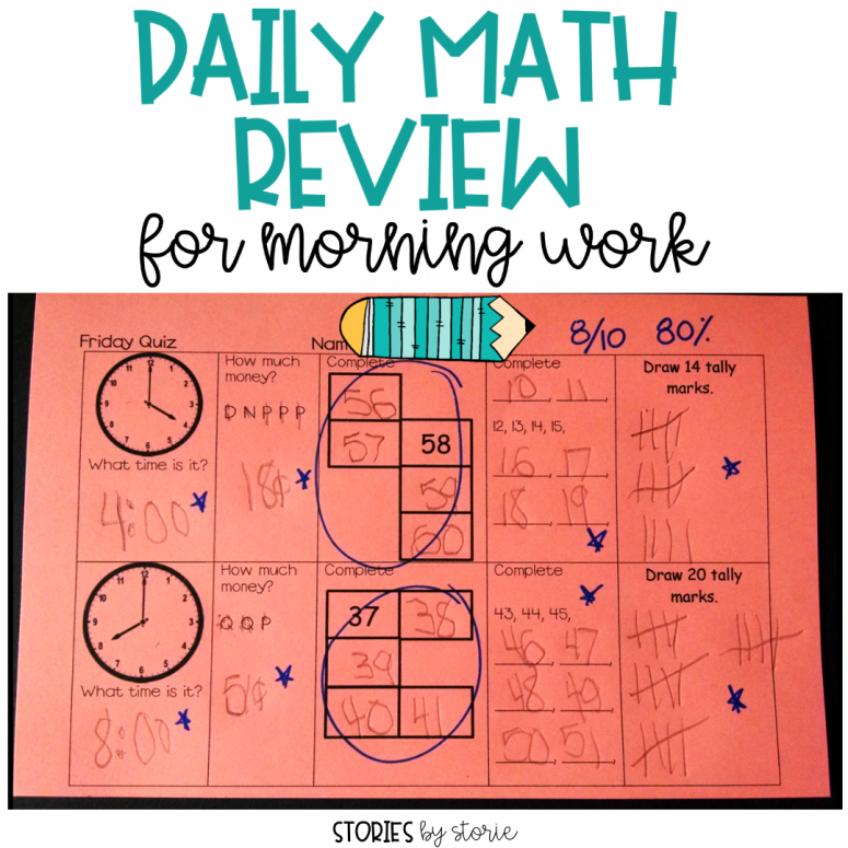 Morning Work – Using a Daily Math Review