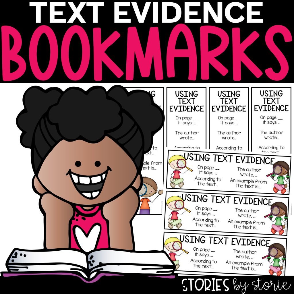 text evidence bookmarks