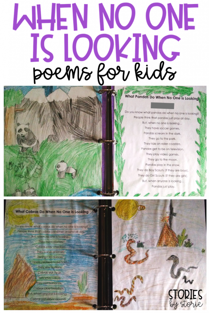 I don't know about you, but sometimes I just need to take a break from expository, narrative, and opinion writing and introduce poetry to my students to capitalize on their creativity. While poetry is a great way for students to express that creativity, sometimes students need a gentle nudge to get started. That's why I love using different poetry forms with my students. Today I'm here to share with you a very entertaining poem template that my students love: When No One is Looking.