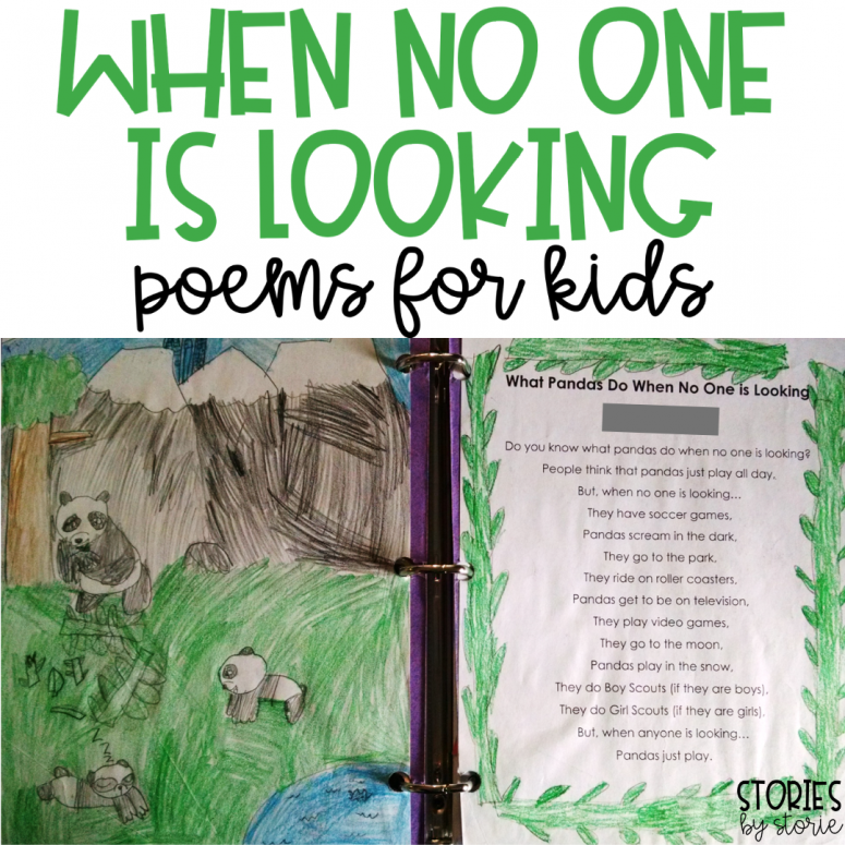 When No One is Looking {An Entertaining Poem for Kids}