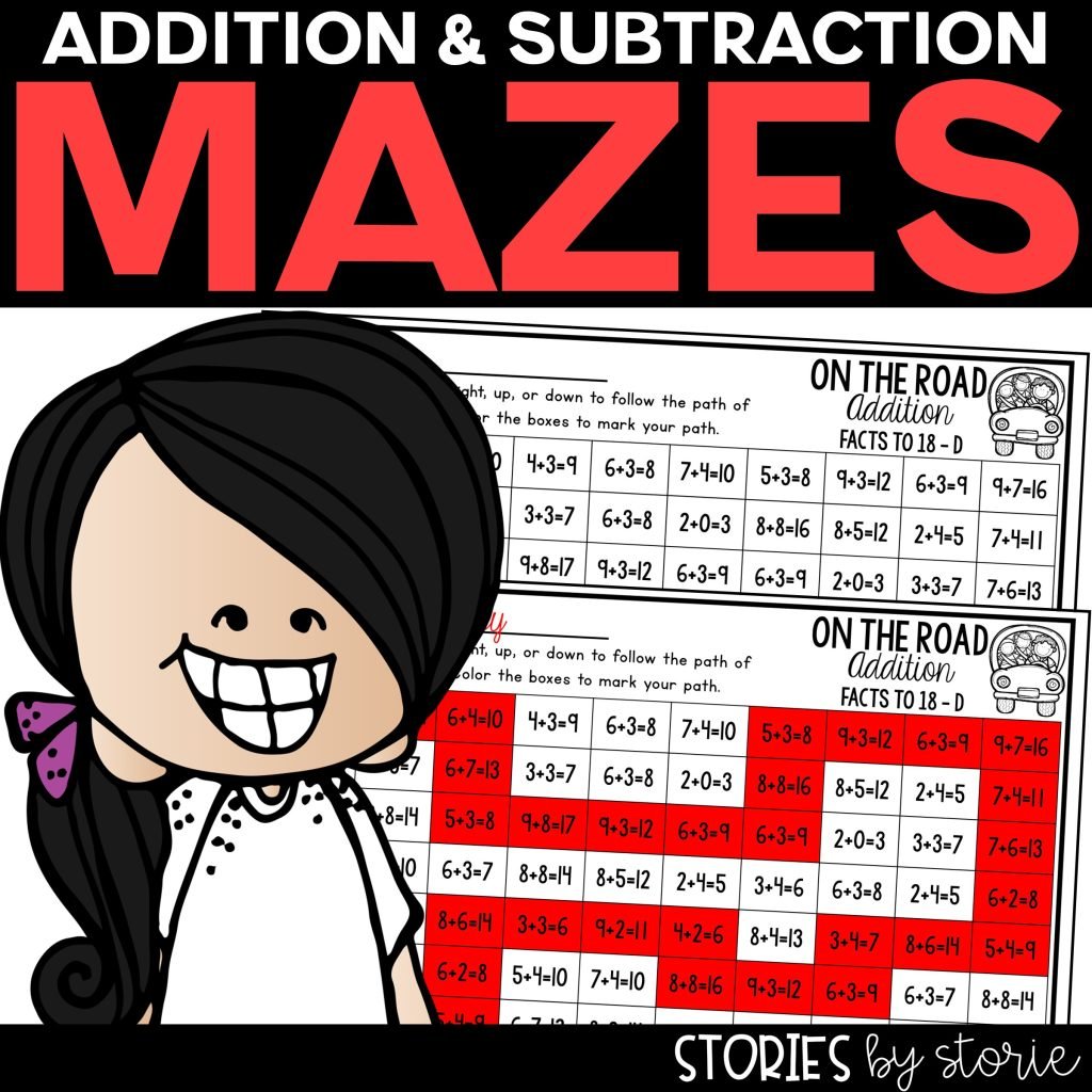 Need a new way to practice math facts? Try addition and subtraction math mazes. Students follow the path of true facts from start to finish. 