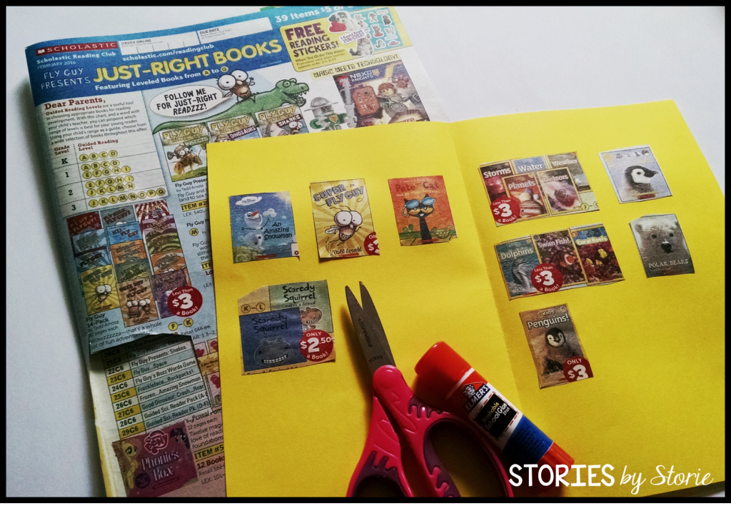 Scholastic Book Orders -A great way to use those flyers is to have your kids sort the titles on a piece of paper.