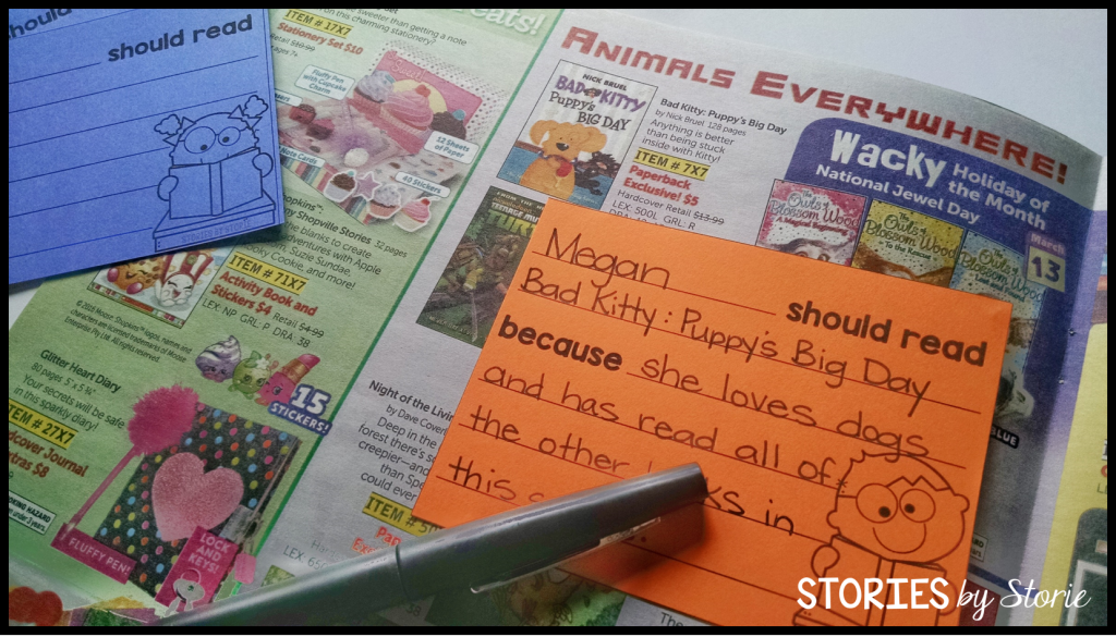 Scholastic Book Orders - Are you looking for a quick and easy way to incorporate opinion writing?  Have your students complete book recommendations.