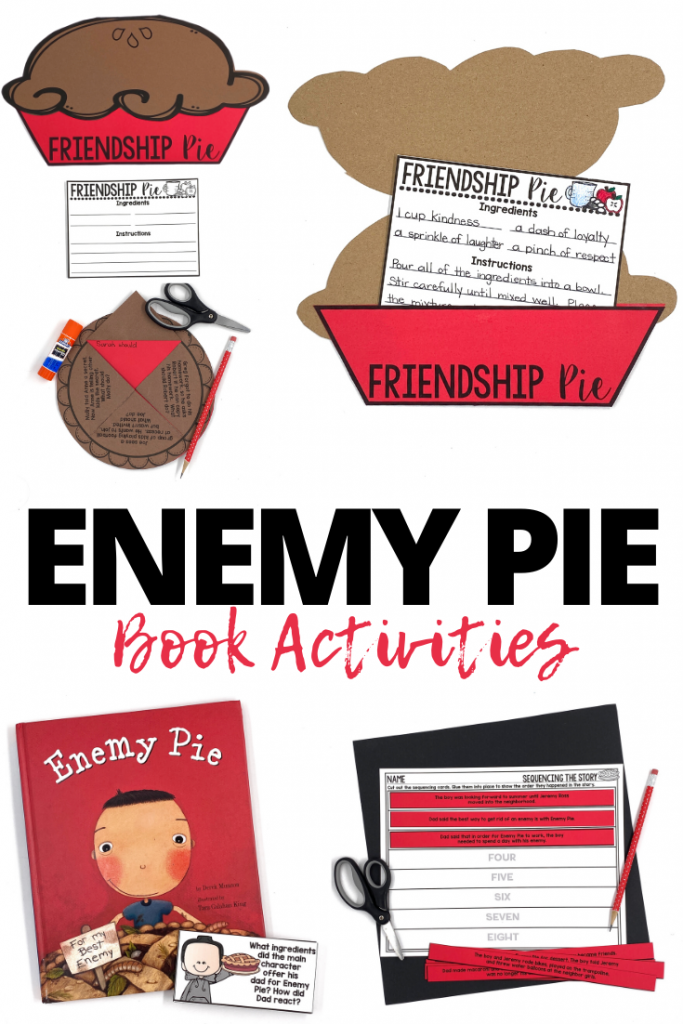 Enemy Pie by Derek Munson is one of my favorite read alouds to start the school year! Not only does this book provide teachable moments about friendship, but students relate to it and love the surprise ending. Here are some of my favorite activities and resources to pair with this book.