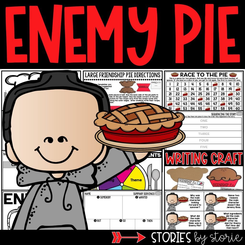 This Enemy Pie book companion contains a friendship pie craft, comprehension questions, vocabulary activities, graphic organizers, and more!