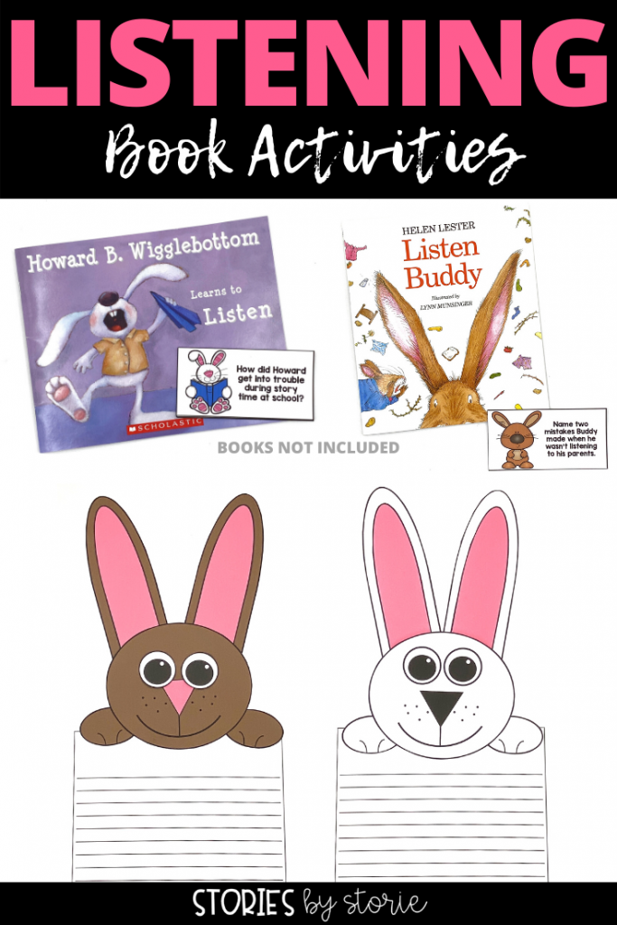 The beginning of the year is a time best spent on teaching expectations and procedures to set the tone for the rest of the year. One of the expectations we work on is listening skills. Two books that I use to help are Listen Buddy by Helen Lester and Howard B. Wigglebottom Learns to Listen by Howard Binkow. Here are some activities you can pair with these two stories.