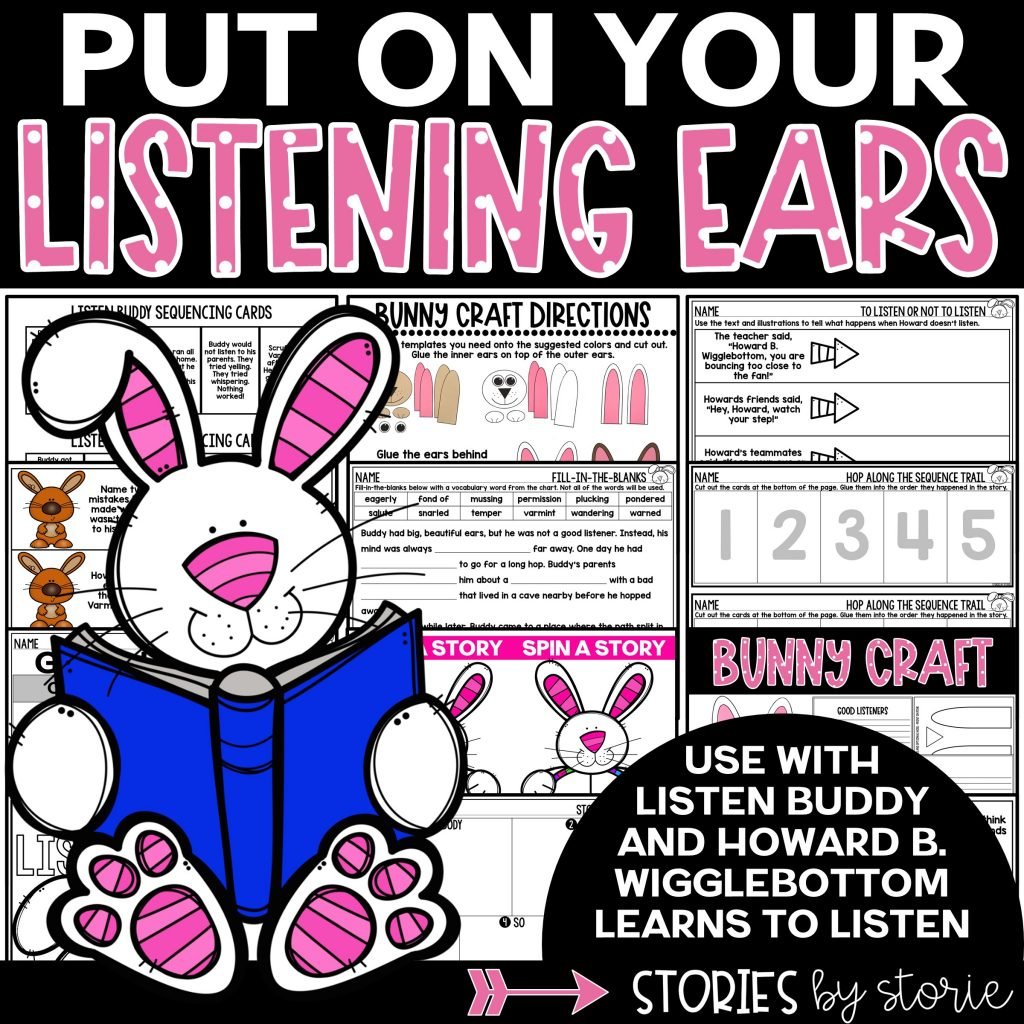 Do your students need to work on listening skills? This book companion for Listen Buddy and Howard B. Wigglebottom Learns to Listen has a bunny craft, comprehension and vocabulary activities, graphic organizers, and more!