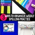 Looking for ways to keep your spelling worksheets organized all week long? Here are three ideas to try!