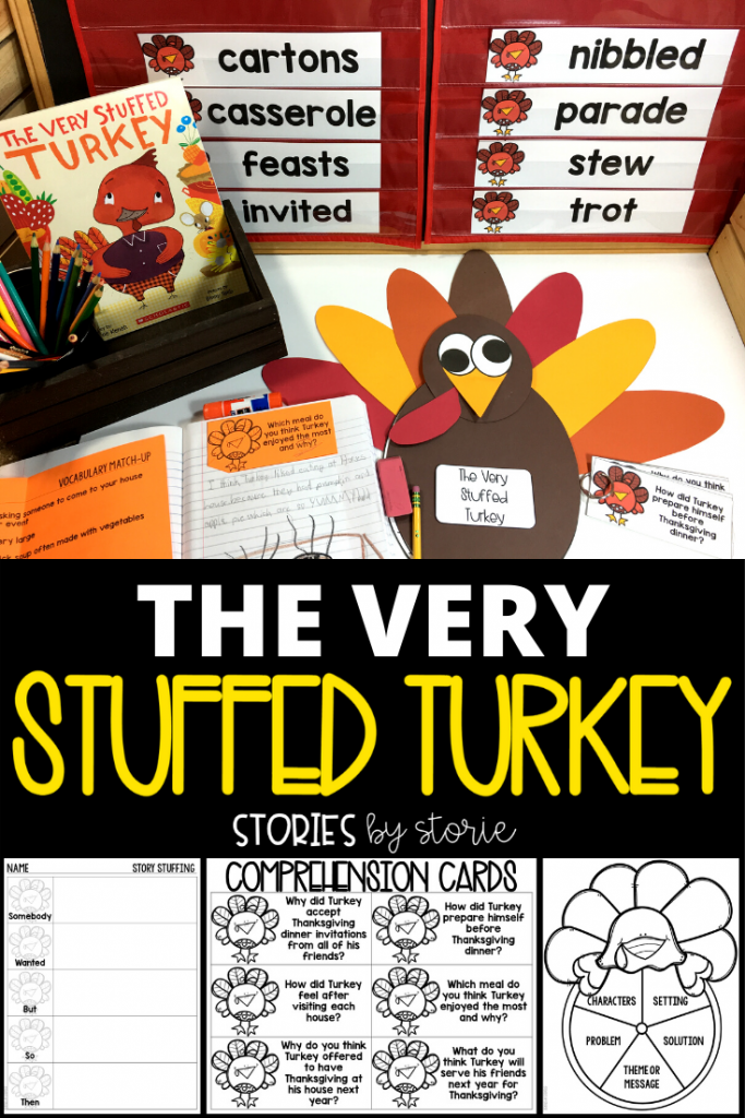 Are you still looking for a great read aloud before Thanksgiving? You should grab a copy of The Very Stuffed Turkey by Katharine Kenah! This is a great story about a turkey who just can't say no to one more meal with a friend. I want to share some activities you can pair with this Thanksgiving book.