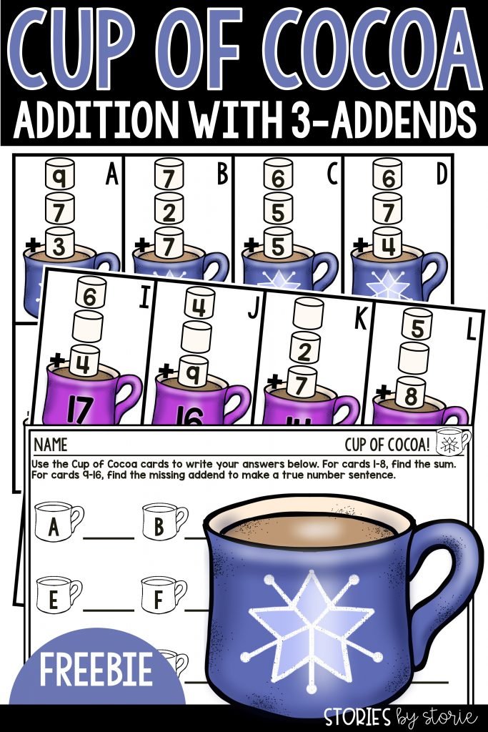 Are you working on addition with 3-addends? Not only do I have a freebie to share with you, but I have several ways you can offer more support for your struggling students.