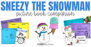 Here are a handful of activities to pair with Sneezy the Snowman. This resource includes discussion questions, vocabulary activities, graphic organizers, and a snowman craft.