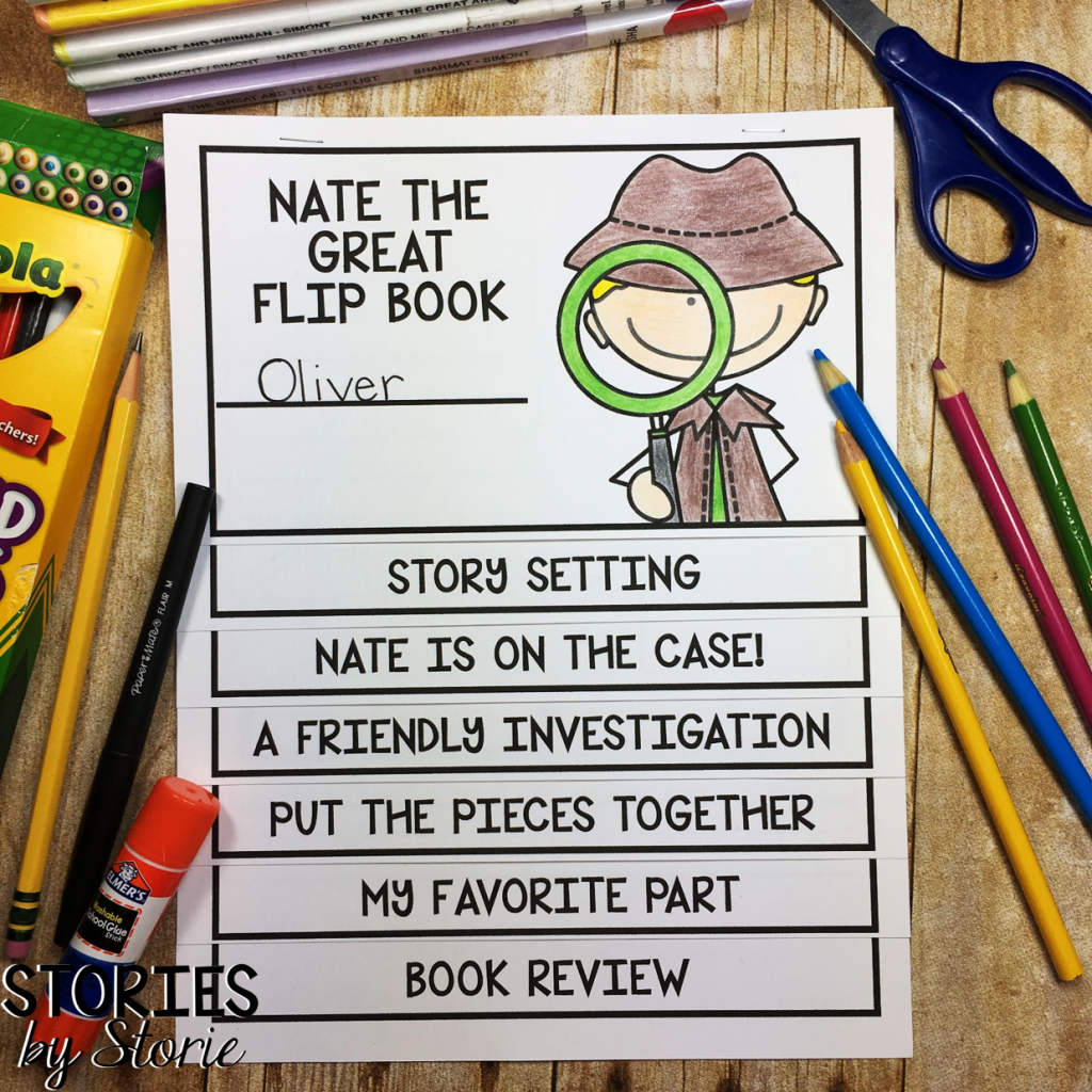 This Nate the Great Flip Book can be used with any of the books in the series. It includes options for students to focus on characters, story elements, and more!