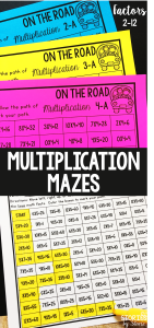 Looking for new ways to get your students working on their math facts? Try these multiplication mazes. Students follow the path of true math facts from start to finish.