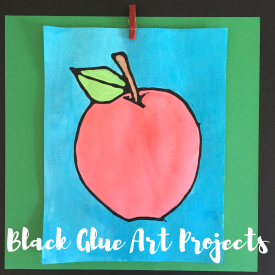 Using black glue as your picture outline can be a great way to make your watercolor paintings POP!