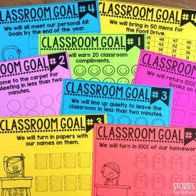 As you start another school year, I’m sure you have a million and one things planned to do with your students. One thing you should definitely take the time to do is set goals with your classroom. They really help set a purpose for ALL of your students and help with building classroom community.
