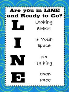 Before walking down the hallway, remind students of the expectations. I like to use an easy-to-remember acronym.