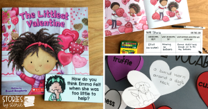 The Littlest Valentine by Brandi Dougherty is a sweet little story about a girl named Emma Valentine. Her family owns a gift shop and Emma finally gets to help with the family business. As she helps with different jobs, she is told over and over again that she is too little to help. In the end, Emma discovers that she isn't too little to share the love! Here are a few activities you can use with The Littlest Valentine in your classroom.