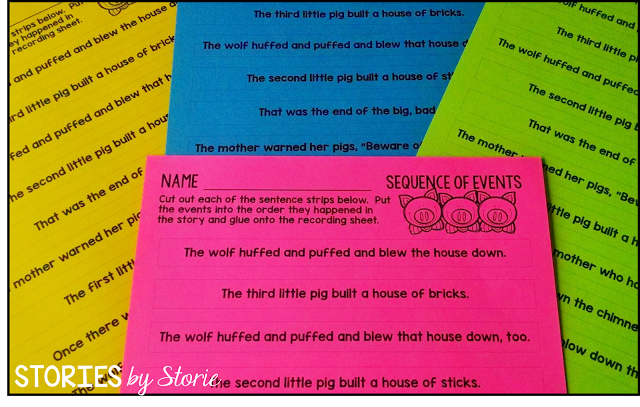 Sequence of Events Practice Using The Three Little Pigs