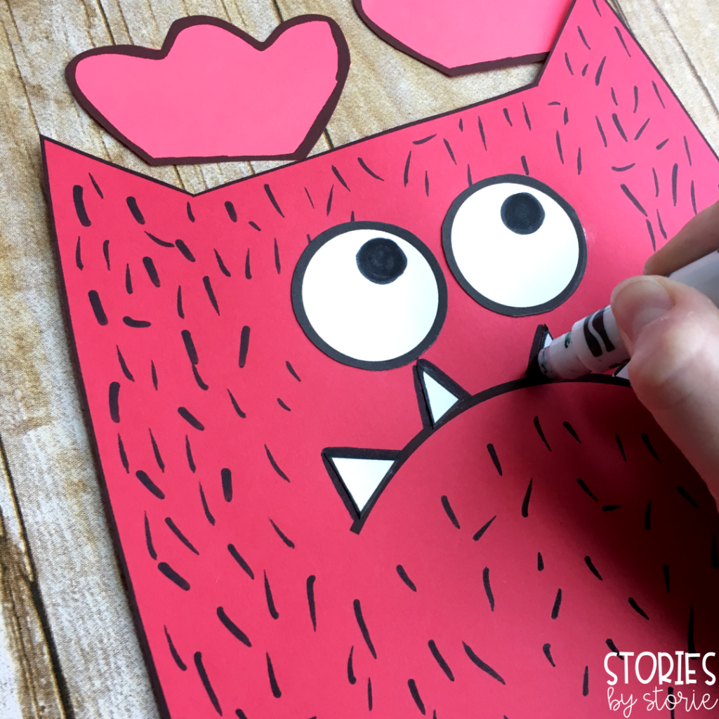 After reading Love Monster by Rachel Bright, students can create their own love monsters with this free craft. You can choose between three different writing options.