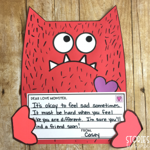 After reading Love Monster by Rachel Bright, students can create their own love monsters with this free craft. You can choose between three different writing options.