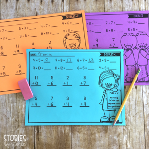 Looking for a fun way to practice doubles facts? Take a look at these games! Students will get the practice they need while having fun. Included are three games for doubles facts, three games for doubles + 1 facts, and three games for doubles + 2 packs. There are also anchor charts, practice pages, and color by number pages.