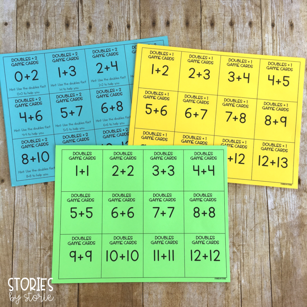 Looking for a fun way to practice doubles facts? Take a look at these games! Students will get the practice they need while having fun. Included are three games for doubles facts, three games for doubles + 1 facts, and three games for doubles + 2 packs. There are also anchor charts, practice pages, and color by number pages.
