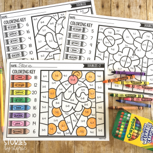 Looking for a fun way to practice doubles facts? Take a look at these games! Students will get the practice they need while having fun. Included are three games for doubles facts, three games for doubles + 1 facts, and three games for doubles + 2 packs. There are also anchor charts, practice pages, and color by number pages.