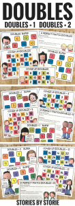 Looking for a fun way to practice doubles facts? Take a look at these games! Students will get the practice they need while having fun. Included are three games for doubles facts, three games for doubles + 1 facts, and three games for doubles + 2 packs. There are also anchor charts, practice pages, and color by number pages.