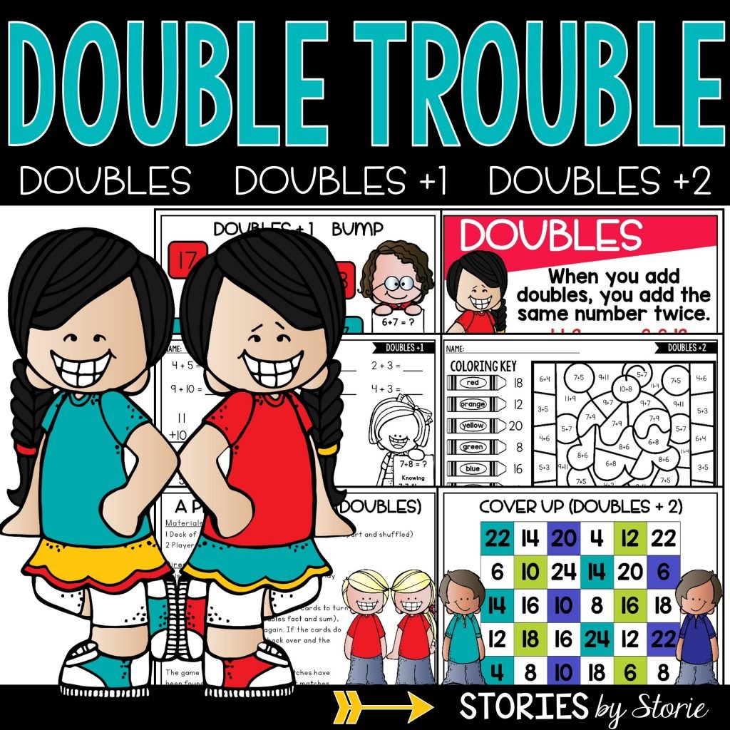 Looking for a fun way to practice doubles facts? Take a look at these games! Students will get the practice they need while having fun. Included are three games for doubles facts, three games for doubles + 1 facts, and three games for doubles + 2 packs. There are also anchor charts, practice pages, and color by number pages.