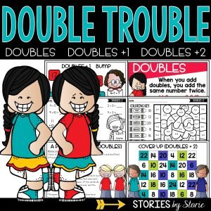 Looking for a fun way to practice doubles facts? Take a look at these games! Students will get the practice they need while having fun. Included are three games for doubles facts, three games for doubles + 1 facts, and three games for doubles + 2 packs. There are also anchor charts, practice pages, and color by number pages.