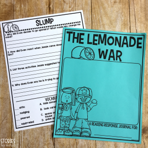 This book companion for The Lemonade War by Jacqueline Davies contains comprehension questions and a vocabulary matching activity for each chapter in the story.