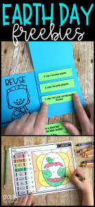 Do you need a quick activity for Earth Day? Take a look at this free sorting activity. Students sort examples under the reduce, reuse, and recycle flaps. There are also four color-by-code activities with an Earth Day theme.