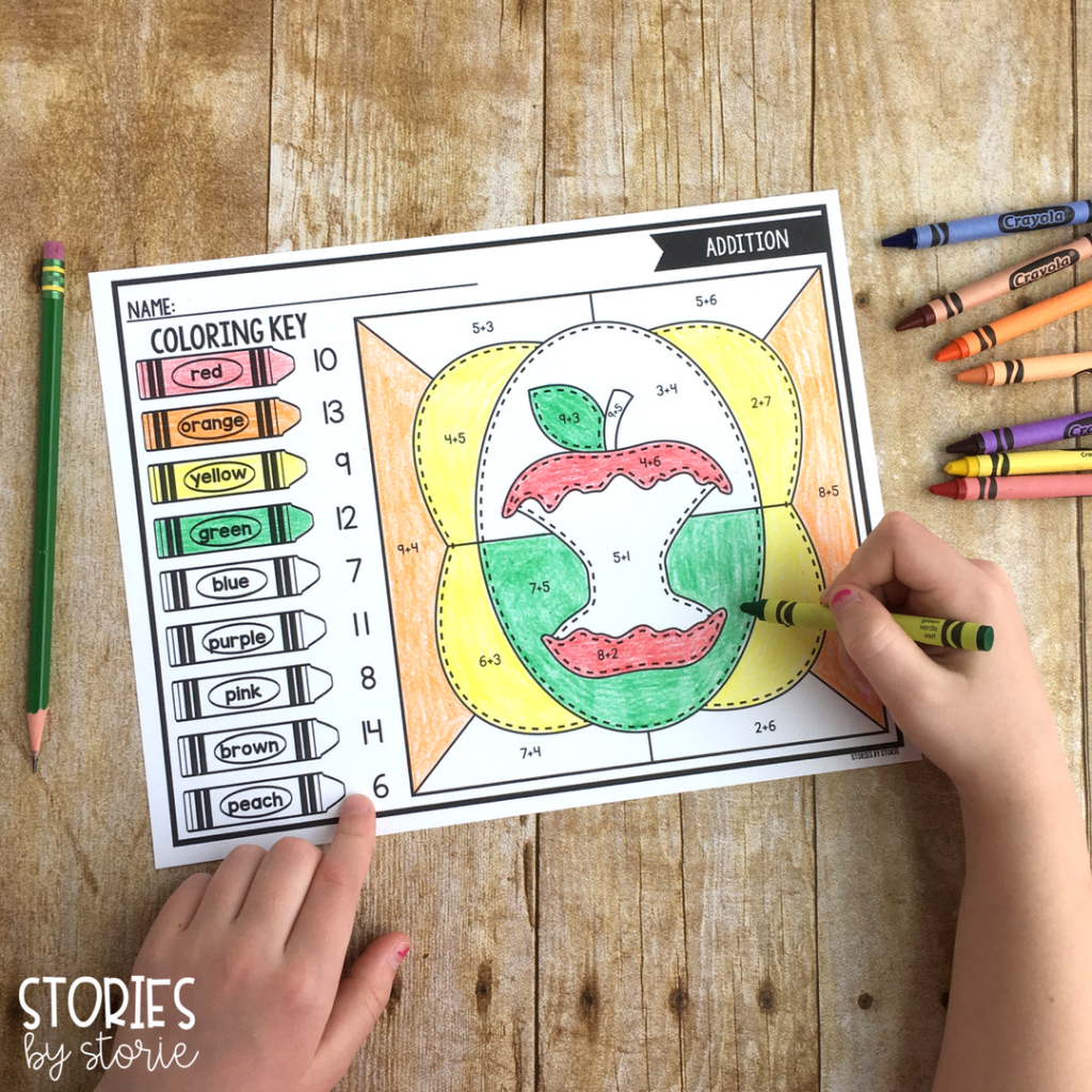 After completing the reduce, reuse, recycle sorting activity, students can complete an Earth Day themed color-by-code activity.