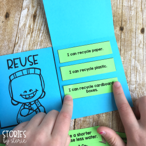 This free sorting activity is perfect to use near Earth Day. Students will glue statements under the reduce, reuse, and recycle flaps.