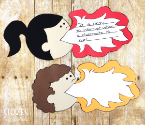 Students can create this volcano mouth craft after learning when it is okay to interrupt.