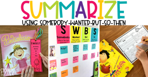 When it’s time to teach my students to summarize, I love to use the Somebody Wanted But So Then (SWBST) strategy. Today I want to share a few tools you can use when teaching this reading strategy.