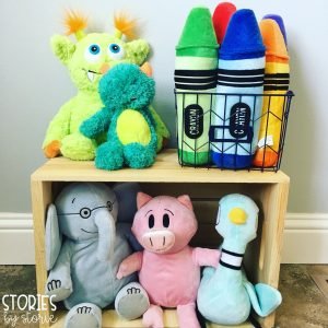 Stuffed animals should have a designated area in the classroom. This can be on a bookshelf, in a tub, or even by the window.