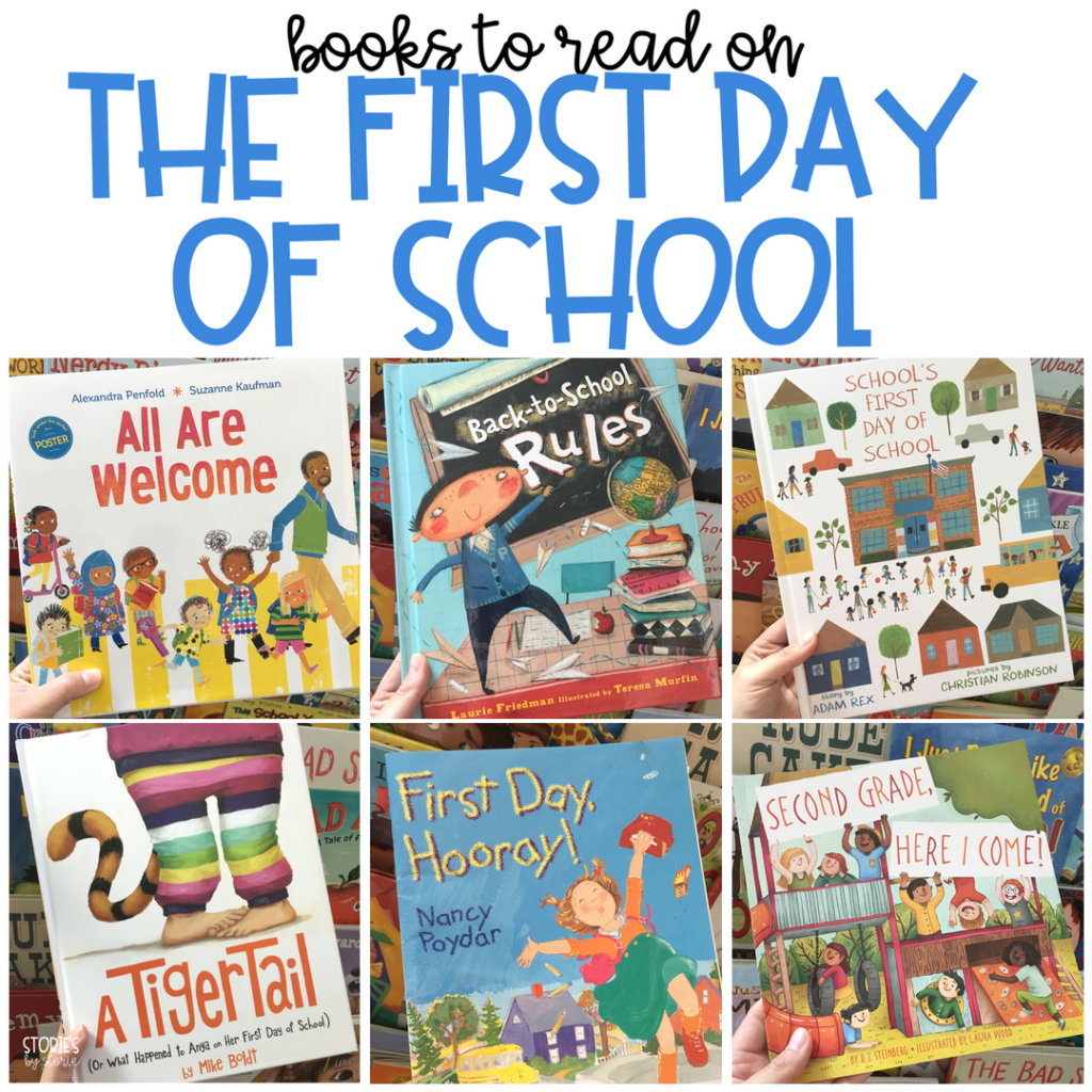 Here is a great list of books you can share with your students on the first day of school.