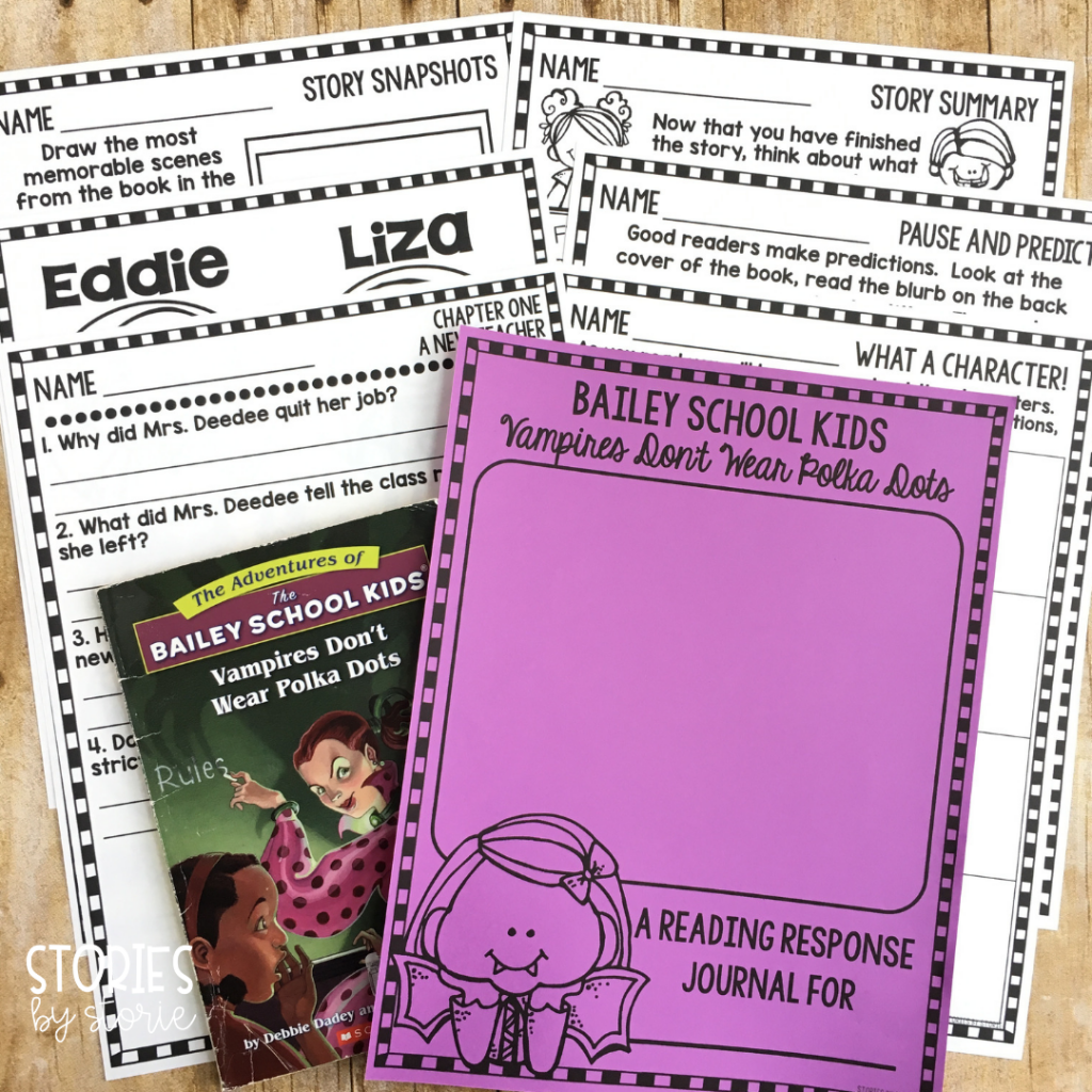 If you’re planning to use the Bailey School Kids books with your reading group or book club, you can use a reading response journal to keep all of the student materials in one place. These book companions contain comprehension questions to guide your readers and a handful of graphic organizers.