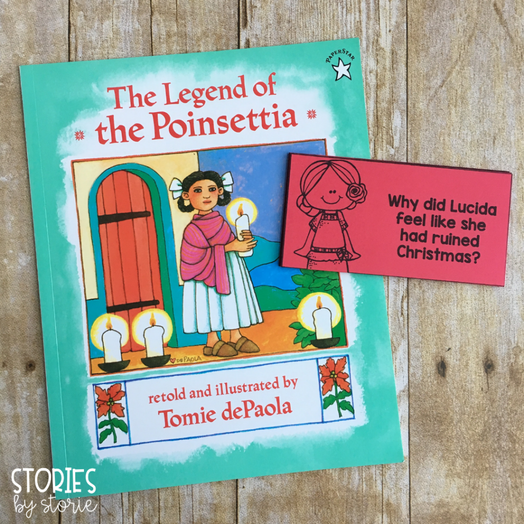 There are 12 comprehension questions written for The Legend of the Poinsettia by Tomie dePaola. These can be used to help guide student discussion while reading the story or used to check for understanding when finished.