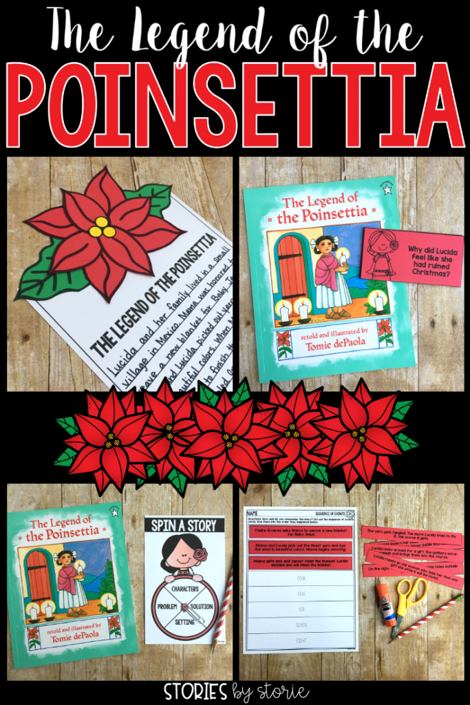 The Legend of the Poinsettia by Tomie dePaola is a beautifully written and illustrated story that would be a great addition to your library when learning about holidays and celebrations around the world. I want to share some activities you can pair with this story to help with comprehension and vocabulary. There's even a poinsettia craft to pair with student writing!