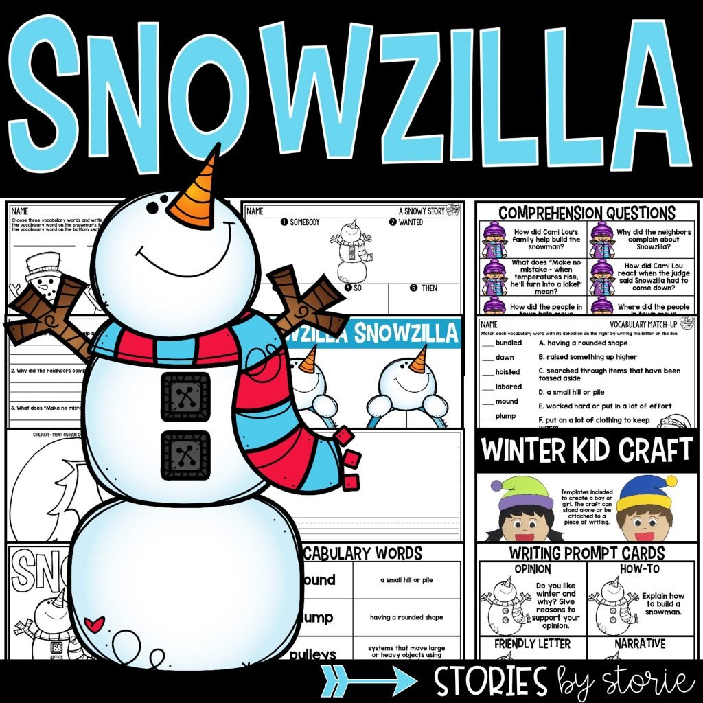 This Snowzilla book companion contains comprehension questions, a sequencing activity, graphic organizers, vocabulary activities, and a winter kid craft that your students will enjoy!