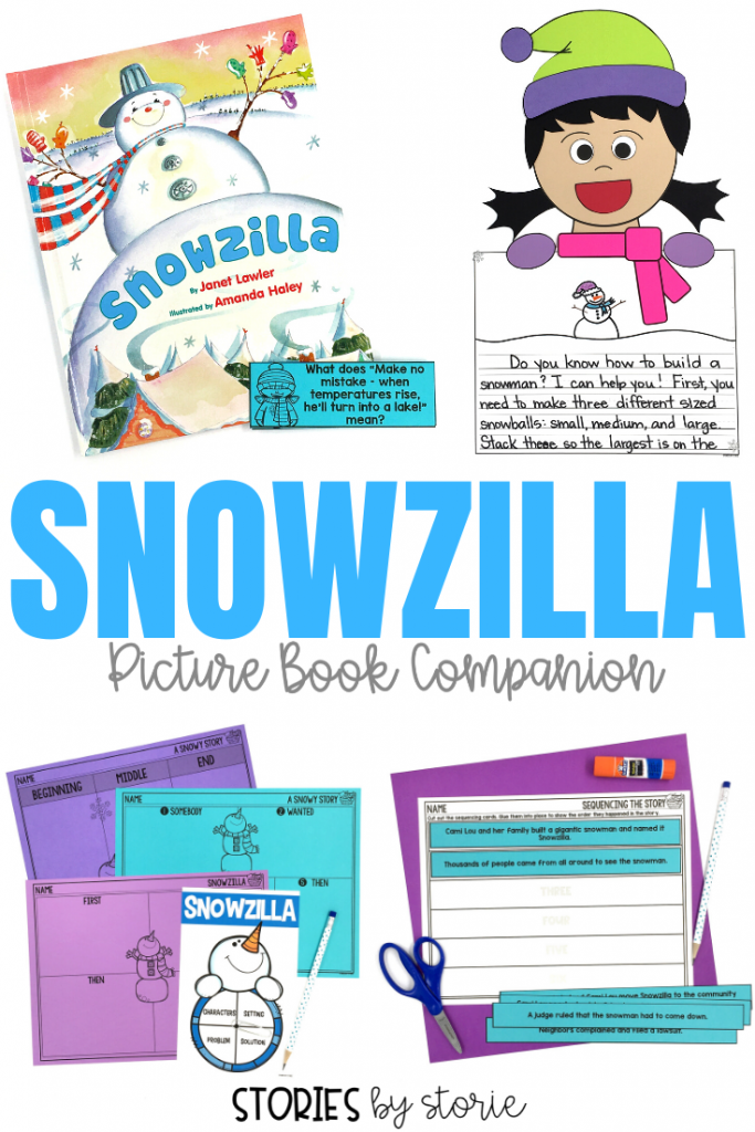 January is my favorite month to read books about snowmen, and Snowzilla by Janet Lawler is one of my favorites! Here are some activities to pair with the story along with a winter kid craft that your students will enjoy!