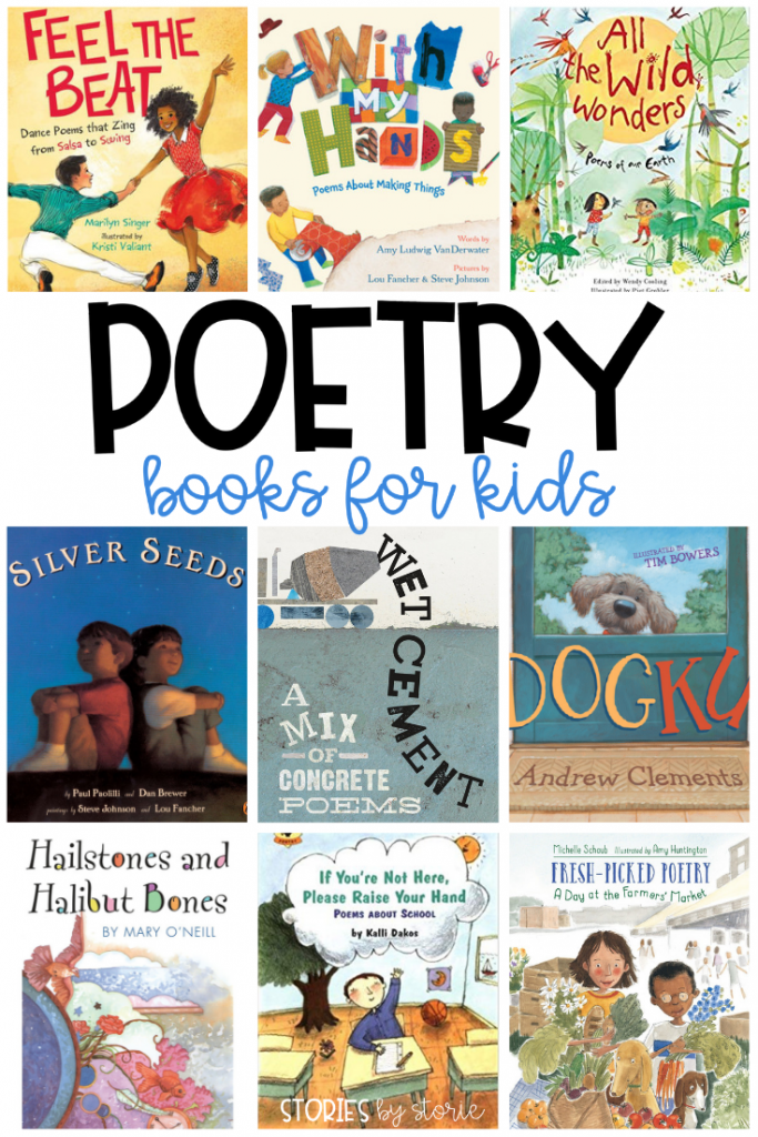 April is National Poetry Month, a time when we celebrate poets and their craft. Poetry is playful and introduces language to children in a unique way. Poems can provide a window into another world where we can understand the lives, perspectives, and experiences of different people and places. The best place I have found poems to share with kids is through books. Not all poetry books are created equal, so here are some of my favorite poetry books for kids.