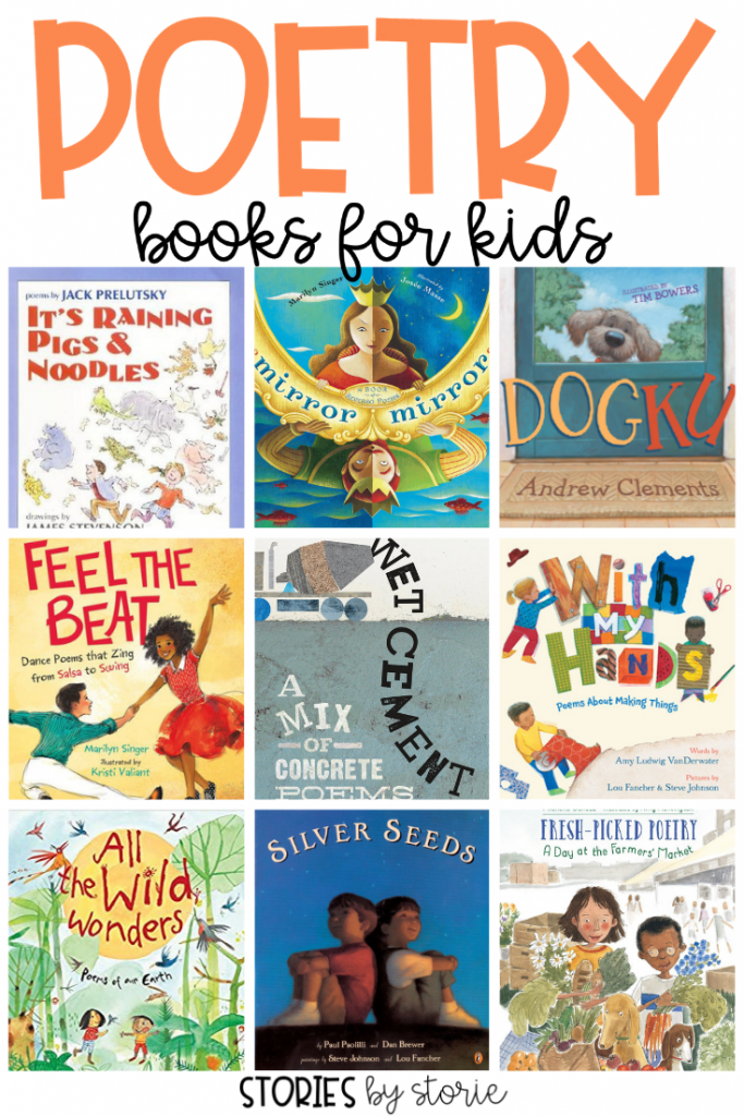April is National Poetry Month, a time when we celebrate poets and their craft. Poetry is playful and introduces language to children in a unique way. Poems can provide a window into another world where we can understand the lives, perspectives, and experiences of different people and places. The best place I have found poems to share with kids is through books. Not all poetry books are created equal, so here are some of my favorite poetry books for kids.