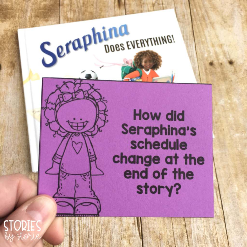 To help guide your students through Seraphina Does Everything, I have written six discussion questions. Students can answer verbally, or you can have them respond in writing in a journal.