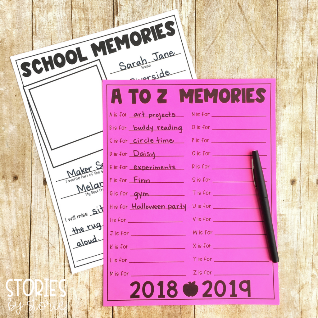 Last Day Blues Freebies - students can reflect on their own school memories using these two pages. These are perfect for the end of the school year.